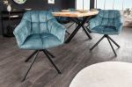 Krzesło Papillon obrotowe niebieskie vintage - Invicta Interior 2