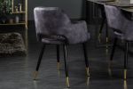 Krzesło Paris aksamitne szare - Invicta Interior 5
