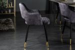 Krzesło Paris aksamitne szare - Invicta Interior 4
