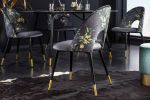 Krzesło Pret-A-Porter szare w kwiaty - Invicta Interior 5