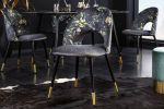 Krzesło Pret-A-Porter szare w kwiaty - Invicta Interior 3