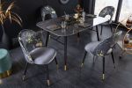 Krzesło Pret-A-Porter szare w kwiaty - Invicta Interior 2