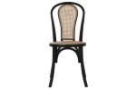 Krzesło rattanowe gięte Icon czarne z plecionką 2