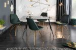  Krzesło Scandinavia Retro aksamitne butelkowa zieleń złote  - Invicta Interior 9
