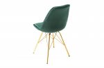  Krzesło Scandinavia Retro aksamitne butelkowa zieleń złote  - Invicta Interior 4