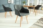 Krzesło Scandinavia Retro Look ciemnoszare  - Invicta Interior 9