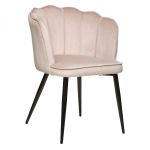 Krzesło Shell aksamitne różowe - Atmosphera 1