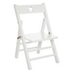 Krzesło składane dla dzieci białe 1