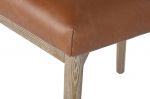 Krzesło skórzane drewniane Como Cognac 6