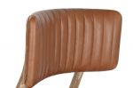Krzesło skórzane drewniane Como Cognac 5