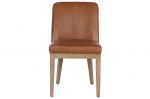 Krzesło skórzane drewniane Porto Cognac 2