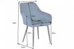 Krzesło Turin  aksamitne niebieskie - Invicta Interior 11