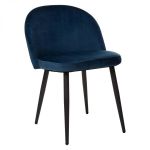 Krzesło Twirl aksamitne niebieskie - Atmosphera 1