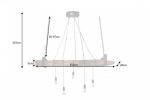 Lampa Barracuda 152cm drewniana na 5 żarówek  - Invicta Interior 9