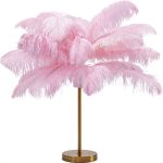 Lampa Feather Palm różowa stołowa 60cm - Kare Design 1