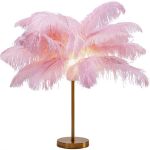 Lampa Feather Palm różowa stołowa 60cm - Kare Design 2