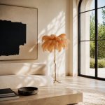Lampa Feather pióra brzoskwiniowa podłogowa 180 cm - Light & Living 2