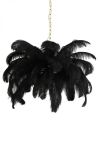 Lampa Feather pióra czarna sufitowa 80 cm 1