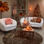 Lampa Feather pióra karmelowa podłogowa 180 cm - Light & Living 3