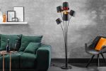 Lampa Levels podłogowa 176 cm czarno-złota  - Invicta Interior 4