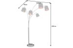 Lampa Levels podłogowa 205 cm czarno-złota - Invicta Interior 10