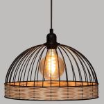 Lampa metalowa z rattanem - Atmosphera 2