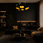 Lampa Perlota Pearls czarno-złota - Invicta Interior 2