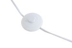 Lampa podłogowa biała z plisowanym kloszem - Item International 5