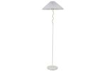 Lampa podłogowa biała z plisowanym kloszem - Item International 1