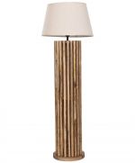 Lampa podłogowa drewniana z lamelami 102 cm 1