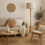 Lampa podłogowa Dune z drewna mango - Item International 2