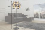 Lampa podłogowa Infinity Home czarno-złota - Invicta Interior 8