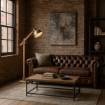 Lampa podłogowa Manhattan Loft drewniana - Item International 2