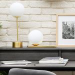 Lampa retro style złota na komodę - Atmosphera 2