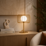 Lampa Retro Wire złota stołowa - Inart 2