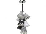 Lampa Saloon Ornament czarno-biała 9-lite  - Kare Design 1