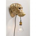 Lampa ścienna Głowa Psa złota - Kare Design 4