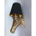 Lampa ścienna Kinkiet Horse złota 3