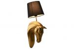 Lampa ścienna kinkiet Koń złoty vintage  - Item International 2