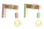 Lampa ścienna kinkiet pastelowy różowy zielony - Item International 2