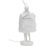 Lampa stołowa Animal Rabbit biała futerkowa 50 cm - Kare Design 1