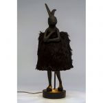 Lampa stołowa Animal Rabbit czarna futerkowa 50 cm - Kare Design 5