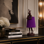 Lampa stołowa Animal Rabbit czerwona fioletowa 50 cm - Kare Design 2