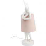 Lampa stołowa Animal Rabbit różowa 50cm - Kare Design 1