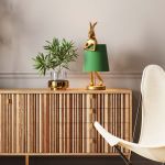 Lampa stołowa Animal Rabbit złoto zielona 68cm - Kare Design 11