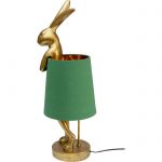 Lampa stołowa Animal Rabbit złoto zielona 68cm - Kare Design 5