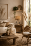 Lampa stołowa Boho Havana z rafii - Atmosphera 3