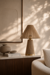 Lampa stołowa Corfu z rattanu boho - Item International 3