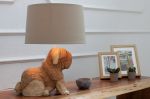 Lampa stołowa Dog drewniana  - Invicta Interior 6