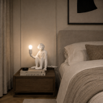 Lampa stołowa Monkey biała czarna  - Item International 2